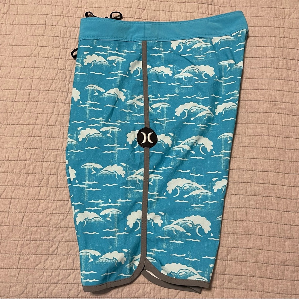 Hurley Phantom Oak Street 20" Boardshorts Light Blue Fury Wave Size 30